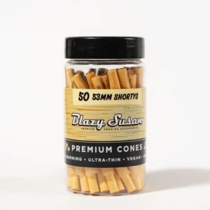 Blazy Susan Unbleached Pre Rolled Cones Jar Shortys