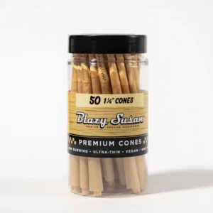 Blazy Susan Unbleached Pre Rolled Cones Jar 11/4