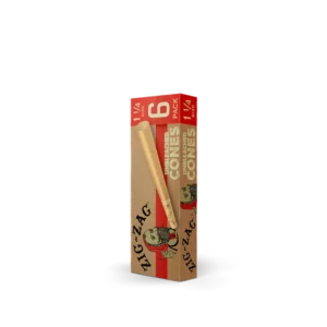 Zig-Zag Unbleached Pre Rolled Cones 11/4  (6-Pack)