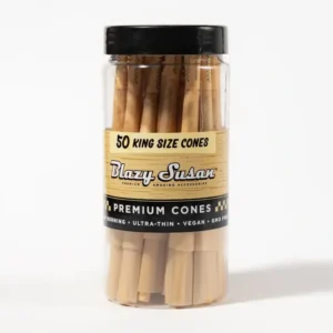 Blazy Susan Unbleached Pre Rolled Cones Jar King Size